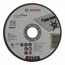 BOSCH Expert for Inox Rapido Darabolótárcsa, egyenes 125 mm, 1,0 mm 2608600549