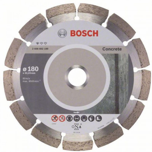 BOSCH Professional for Concrete 180x22.2x2x10mm gyémánt vágótárcsa 2608602199