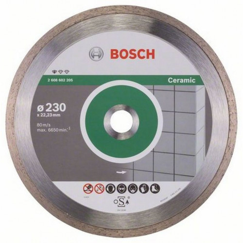 BOSCH Gyémánt darabolótárcsa, Standard for Ceramic kivitel 230x22,23x1,6x7mm 2608602205