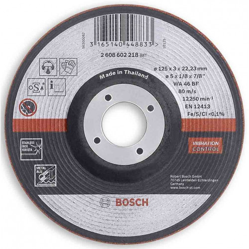 BOSCH félrugalmas nagyolótárcsa, 125 x 22,23 x 3 mm 2608602218