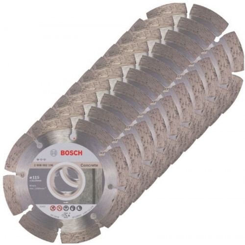 BOSCH Gyémánt darabolótárcsa, Standard for Concrete kivitel 125x22,23x1,6x10mm ,10Db