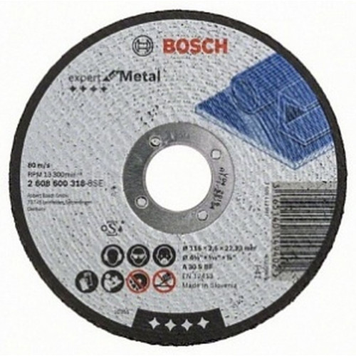 BOSCH Expert for Metal Rapido Darabolótárcsa, egyenes, 125x22,23x1 mm 2608603396