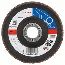 BOSCH Expert for Metal fíber csiszolótárcsa X551, 125x22,23mm, 80, hajlított 2608606718