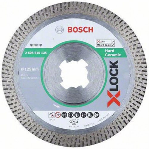 BOSCH Best for Hard Ceramic X-LOCK gyémánt vágótárcsa, 125x22,23x1,4x10 2608615135