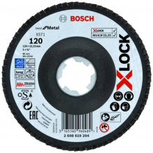BOSCH X-LOCK Best for Metal Fíber legyezőtárcsa, 125x22,23mm, 120, 2608619204