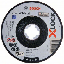 BOSCH X-LOCK egyenes vágótárcsakészlet, Expert for Metal 125mm 2608619254