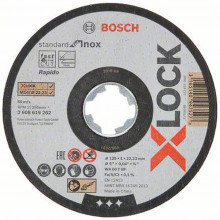 BOSCH X-LOCK Standard for Inox 125x1x22,23 mm egyenes vágótárcsa 2608619262