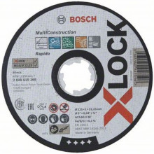 BOSCH 25 részes X-LOCK egyenes vágótárcsakészlet, 115 × 1 × 22,23mm 2608619268