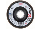 BOSCH X-LOCK Flap discs, angled version, plastic plate X571, 115x22,23mm, G120, 2608621763