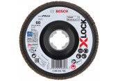 BOSCH X-LOCK Flap discs, angled version, plastic plate X571, 125x22,23mm, G80, 2608621769