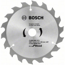 BOSCH Eco for wood körfűrészlap, 160x20x2,2/1,4 z18 2608644372