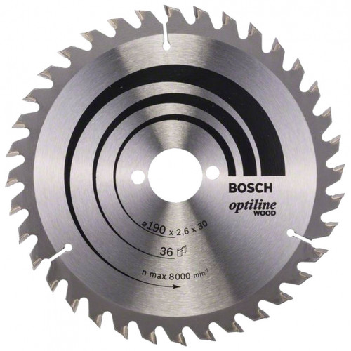 BOSCH Optiline Wood Körfűrészlap, 190x2,6/1,6 mm 2608640616