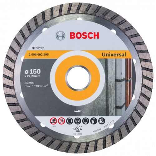 Bosch Professional for Universal Turbo 150x22.2x2.5x10mm gyémánt vágótárcsa (2608602395)