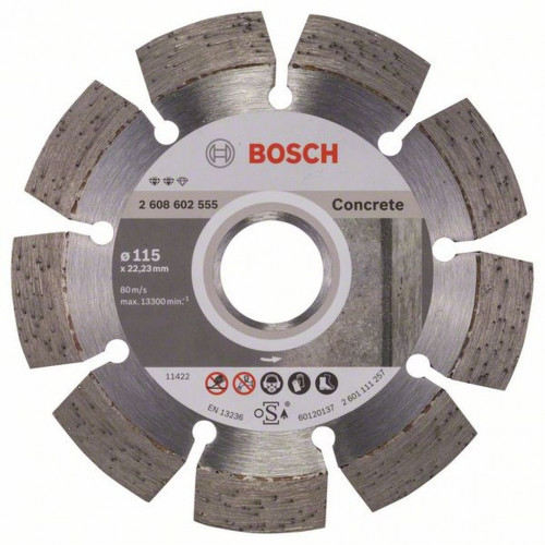 BOSCH Expert for Concrete 115x22.2x2.2x12mm gyémánt vágótárcsa 2608602555