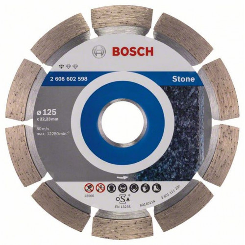 BOSCH Professional for Stone 125x22.2x1.6x10mm gyémánt vágótárcsa 2608602598