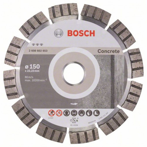 BOSCH Best for Concrete 150x22.2x2.4x12mm gyémánt vágótárcsa 2608602653