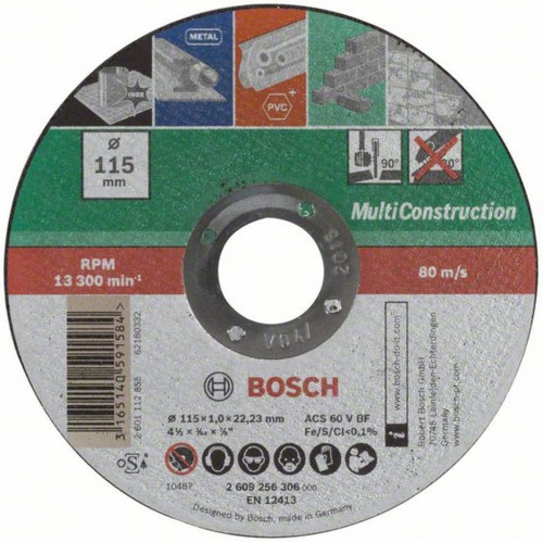 BOSCH Egyenes Multi Construction darabolótárcsa 115 mm 2609256306