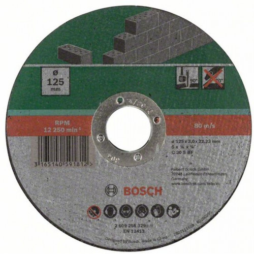 BOSCH Egyenes darabolótárcsa, kő D= 125 mm 2609256329