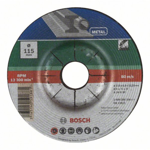 BOSCH Nagyolótárcsa, hajlított, fém 115 mm 2609256336