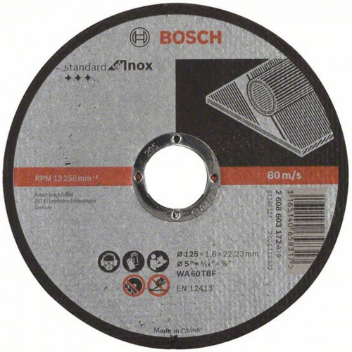 BOSCH Standard for Inox Darabolótárcsa, 125x1,6 mm 26086031172
