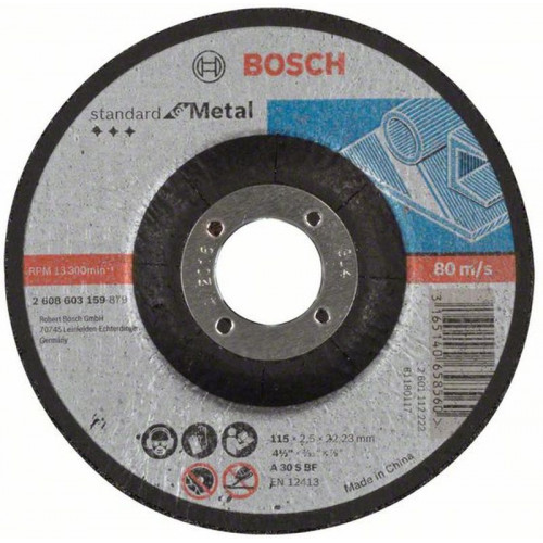 BOSCH Darabolótárcsa, hajlított, Standard for Metal, 115 mm 2608603159