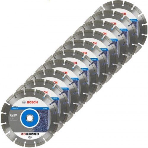 BOSCH Gyémánt darabolótárcsa, Standard for Stone kivitel 125x22,23x1,6x10 mm 10Db 26086032