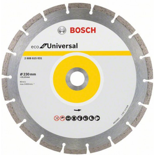 BOSCH Szegmens Gyémánt vágótárcsa 230 x 22, 33 mm 2608615044