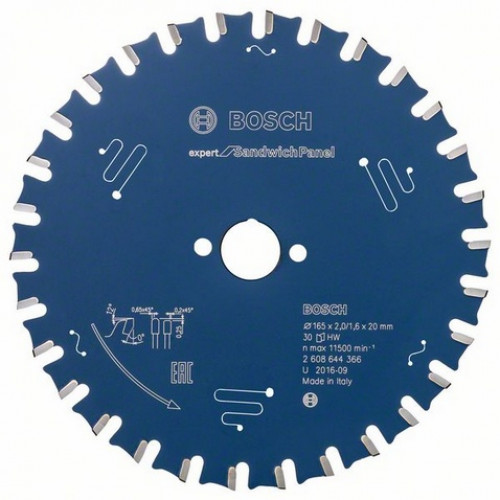 Bosch Expert körfűrészlap szendvicspanelekhez 165mm 30fog 2608644366 Bosch Expert körfűrészlap szendvicspanelekhez 165mm 30fog 2608644366