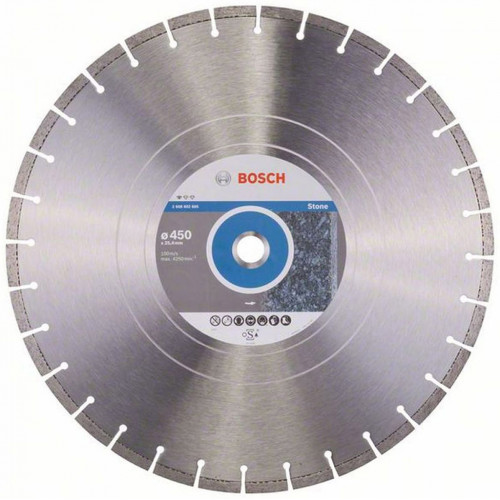 BOSCH Standard for Stone Gyémánt darabolótárcsa, 450x25,40x3,6x10mm 2608602605