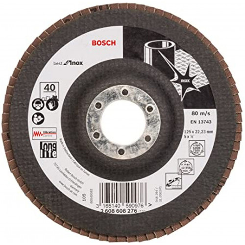 BOSCH X581 fíber csiszolótárcsa, Best for Inox, 125x22,23 mm, 40, 2608608276