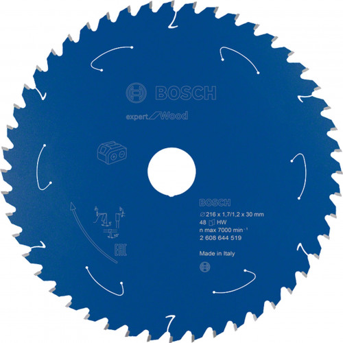 BOSCH Expert for Wood körfűrészlap akkumulátoros fűrészekhez, 216x1,7/1,2x30 T48 260864451