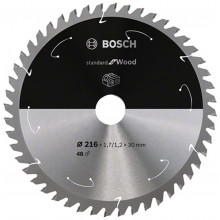 BOSCH Standard for Wood 216 × 1,7 / 1,2 × 30 T48, 2608837723