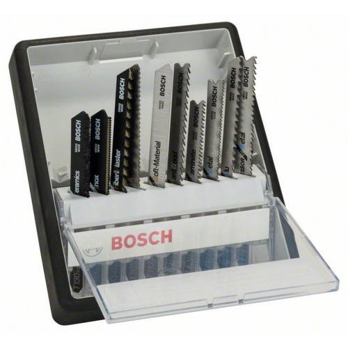 BOSCH 10 részes Robust Line szúrófűrészlap készlet, Top Expert T-szár, 2607010574