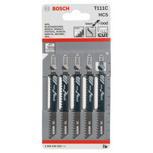 BOSCH Szúrófűrészlap T 111 C, Basic for Wood 2608630033