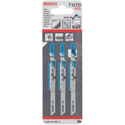 BOSCH Szúrófűrészlap T 127 D Special for Alu 2608631508