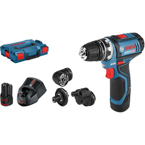 KIÁRUSÍTÁS Bosch GSR 12V-15 FC akkus fúrócsavarozó, 2x 2,0 A, L-BOXX 06019F6000 SÉRÜLT