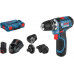 KIÁRUSÍTÁS Bosch GSR 12V-15 FC akkus fúrócsavarozó, 2x 2,0 A, L-BOXX 06019F6000 SÉRÜLT
