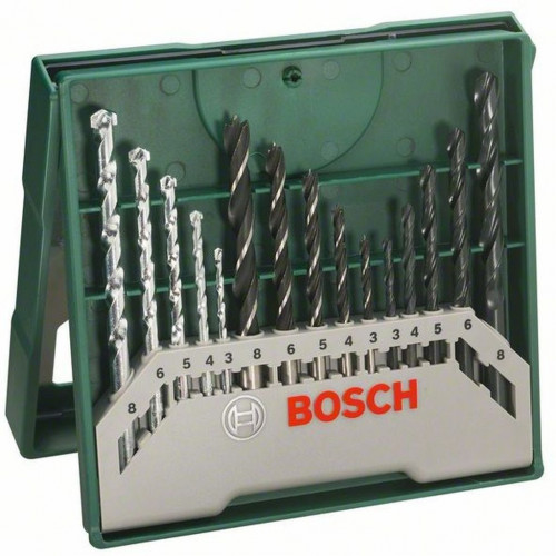 Bosch Mini-X-Line vegyes fúrókészlet 15 részes 2607019675