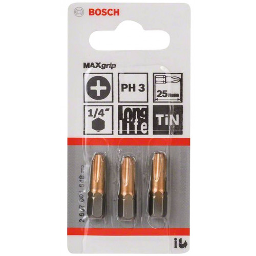 BOSCH Max Grip csavarozófej PH 3, 25 mm 3Db. 2607001548