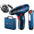 BOSCH GSR 120-LI PROFESSIONAL Akkus fúró-csavarozó + lámpa (12V/2x2,0Ah) koffer 06019G8004