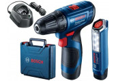 BOSCH GSR 120-LI PROFESSIONAL Akkus fúró-csavarozó + lámpa (12V/2x2,0Ah) koffer 06019G8004