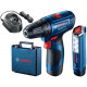 BOSCH GSR 120-LI PROFESSIONAL Akkus fúró-csavarozó + lámpa (12V/2x2,0Ah) koffer 06019G8004