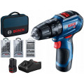 BOSCH GSB 12V-30 PROFESSIONAL Akkus ütvefúró-csavarozó szett (12V/2x2,0Ah)táska 06019G9101