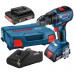 BOSCH GSB 18V-50 akkus ütvefúró-csavarozó, 18V 2x2.0Ah 06019H5100