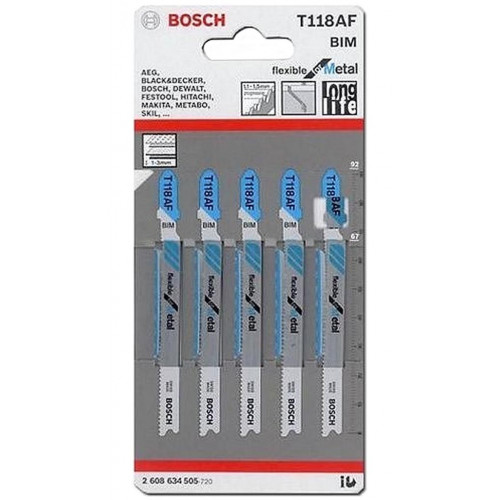 BOSCH Szúrófűrészlap T 118 AF Flexible for Metal 5Db. 2608634505