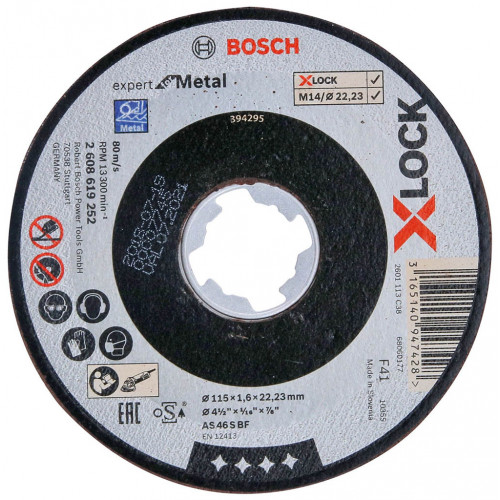 BOSCH X-LOCK Expert for Metal Vágókorong, 115×1,6×22,23mm 2608619252