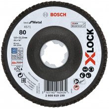 BOSCH X-LOCK X571 Legyezőtárcsa, Best for Metal, G80, 115 mm, 1 db 2608619199