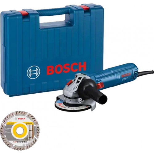 BOSCH GWS 12-125 PROFESSIONAL Sarokcsiszoló + koffer + vágótárcsa 06013A6102