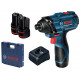 BOSCH GDR 120-LI PROFESSIONAL Akkus ütvecsavarozó 12V/2x2,0Ah, koffer 06019F0001