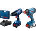 BOSCH GDX 180-LI Ütvecsavarozó+GSR 180-LI Fúró-csavarozó (18V/2x2,0Ah) koffer 06019G5222